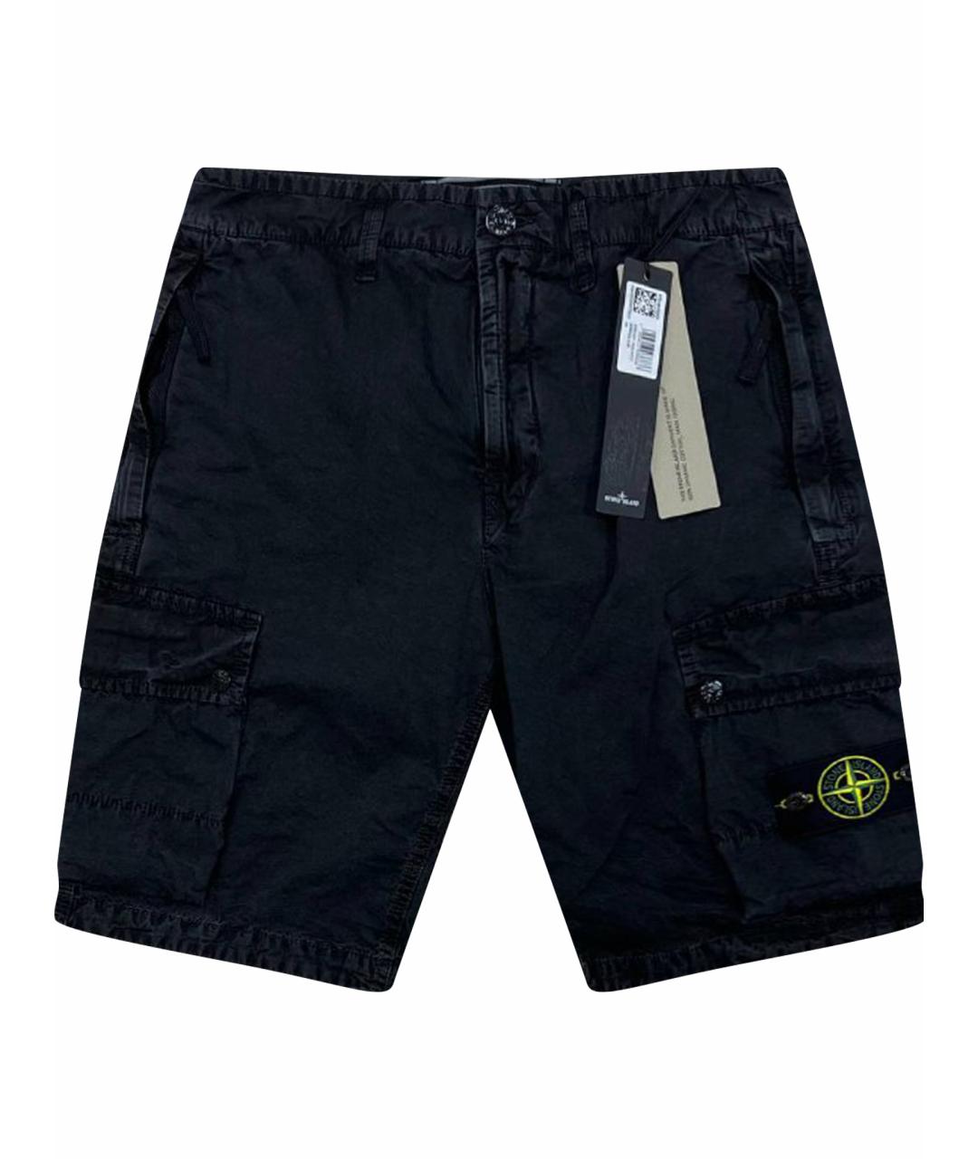 STONE ISLAND Черные шорты, фото 1