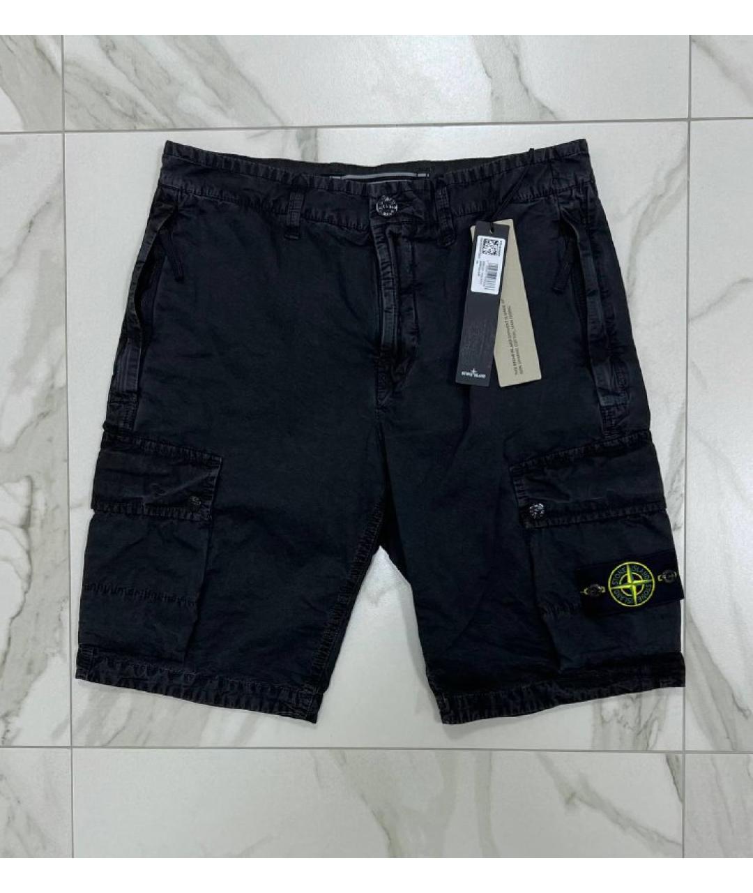 STONE ISLAND Черные шорты, фото 7