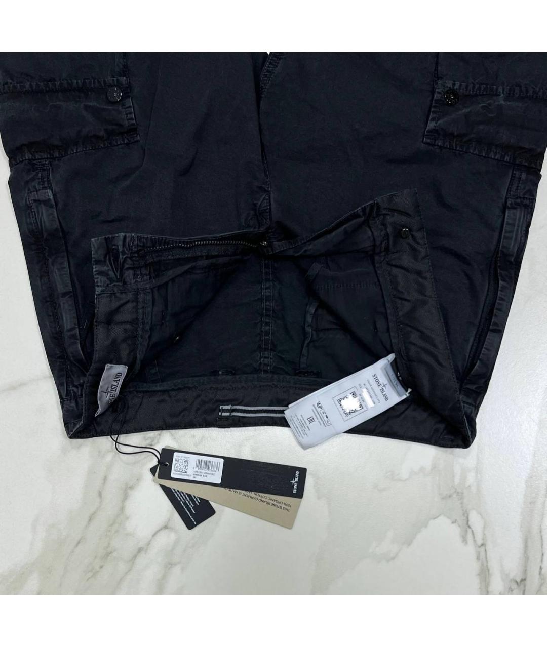 STONE ISLAND Черные шорты, фото 3