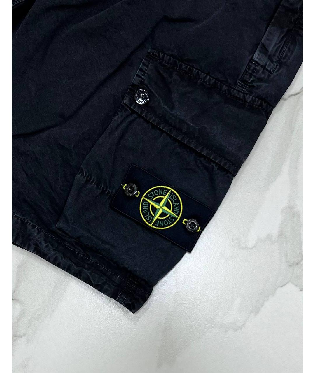 STONE ISLAND Черные шорты, фото 2