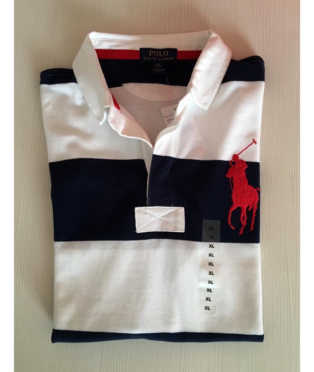 POLO RALPH LAUREN Мульти хлопковое поло с коротким рукавом, фото 5