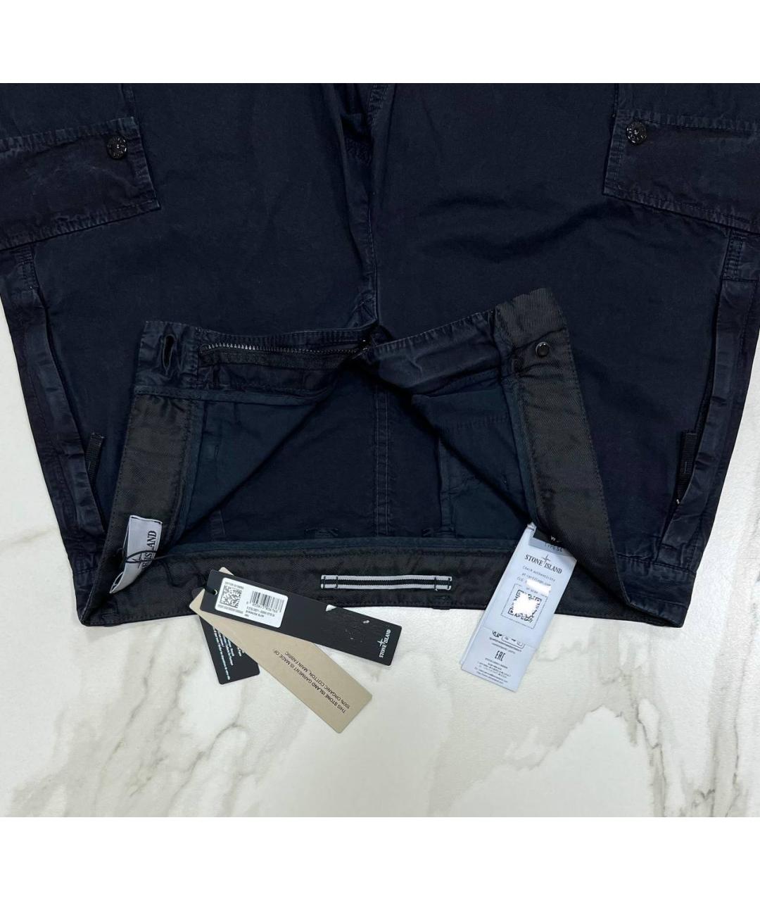 STONE ISLAND Черные шорты, фото 3