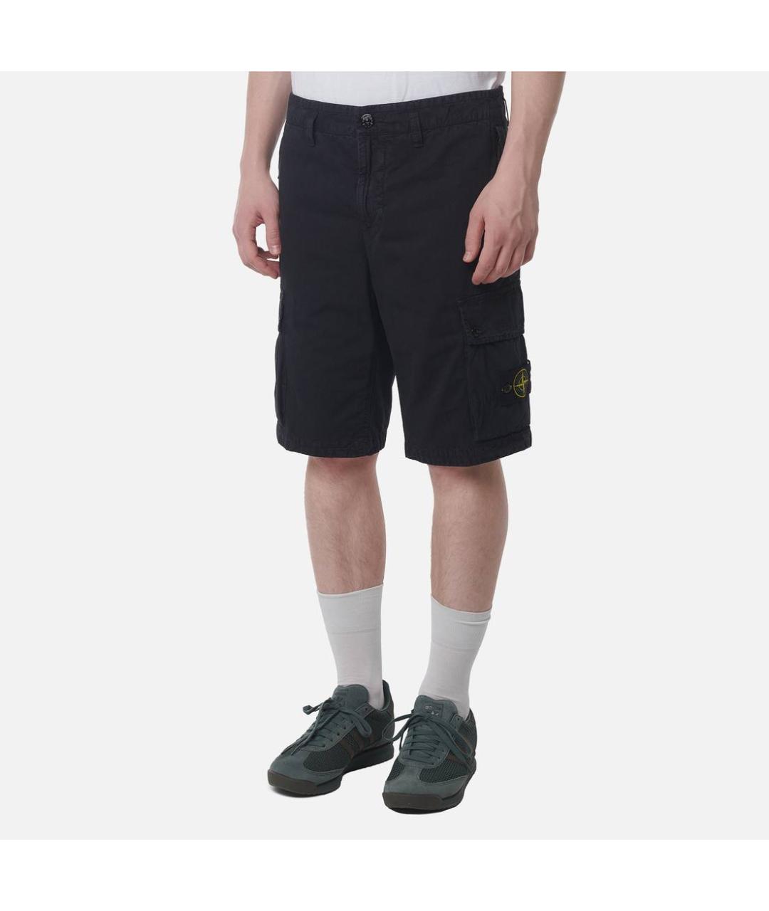 STONE ISLAND Черные шорты, фото 6