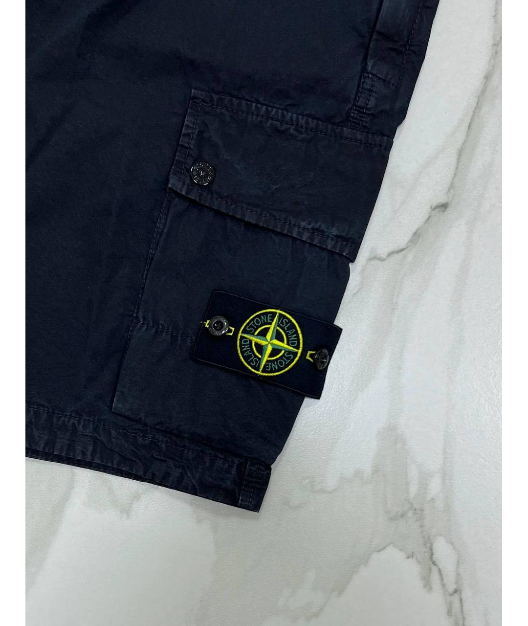 STONE ISLAND Черные шорты, фото 2