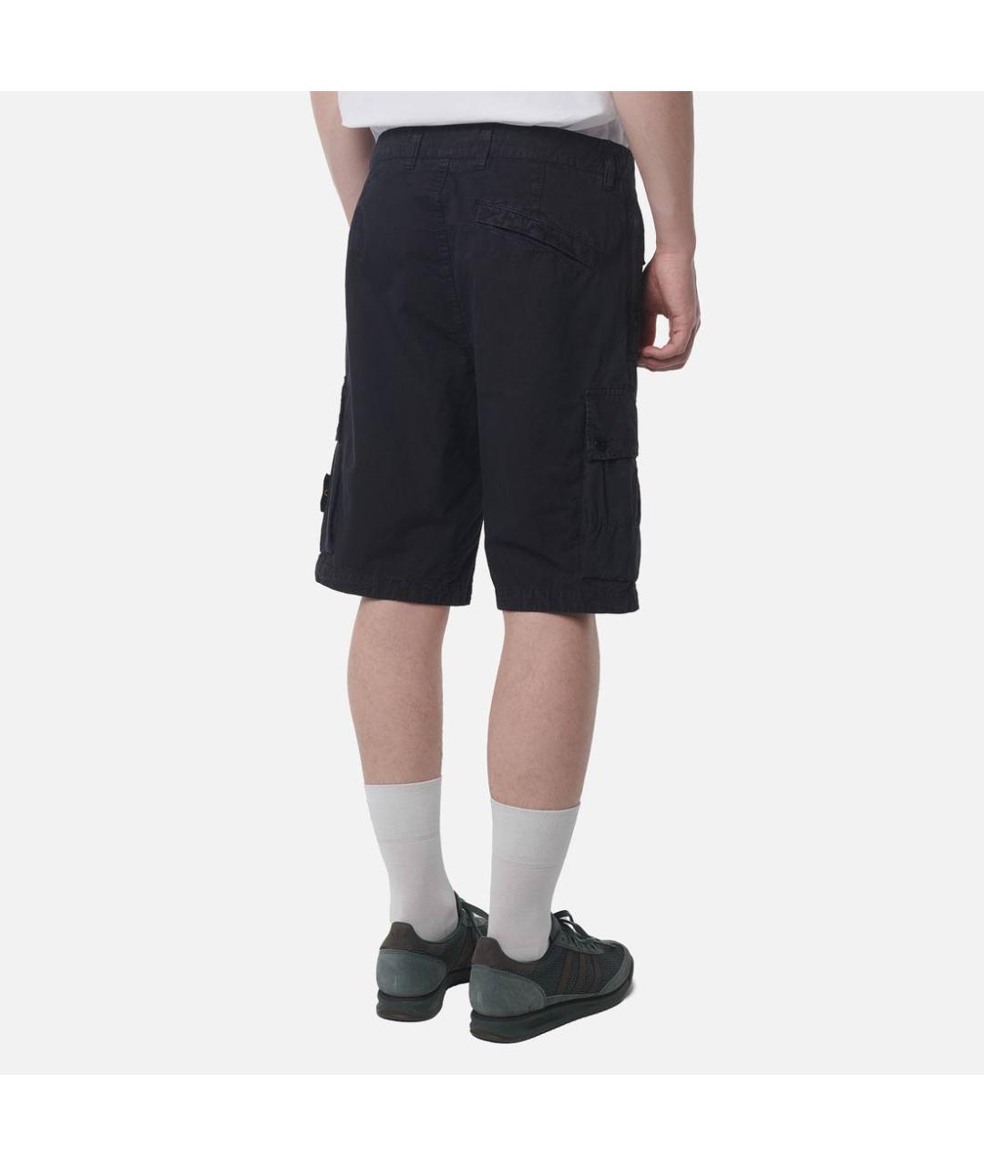 STONE ISLAND Черные шорты, фото 7