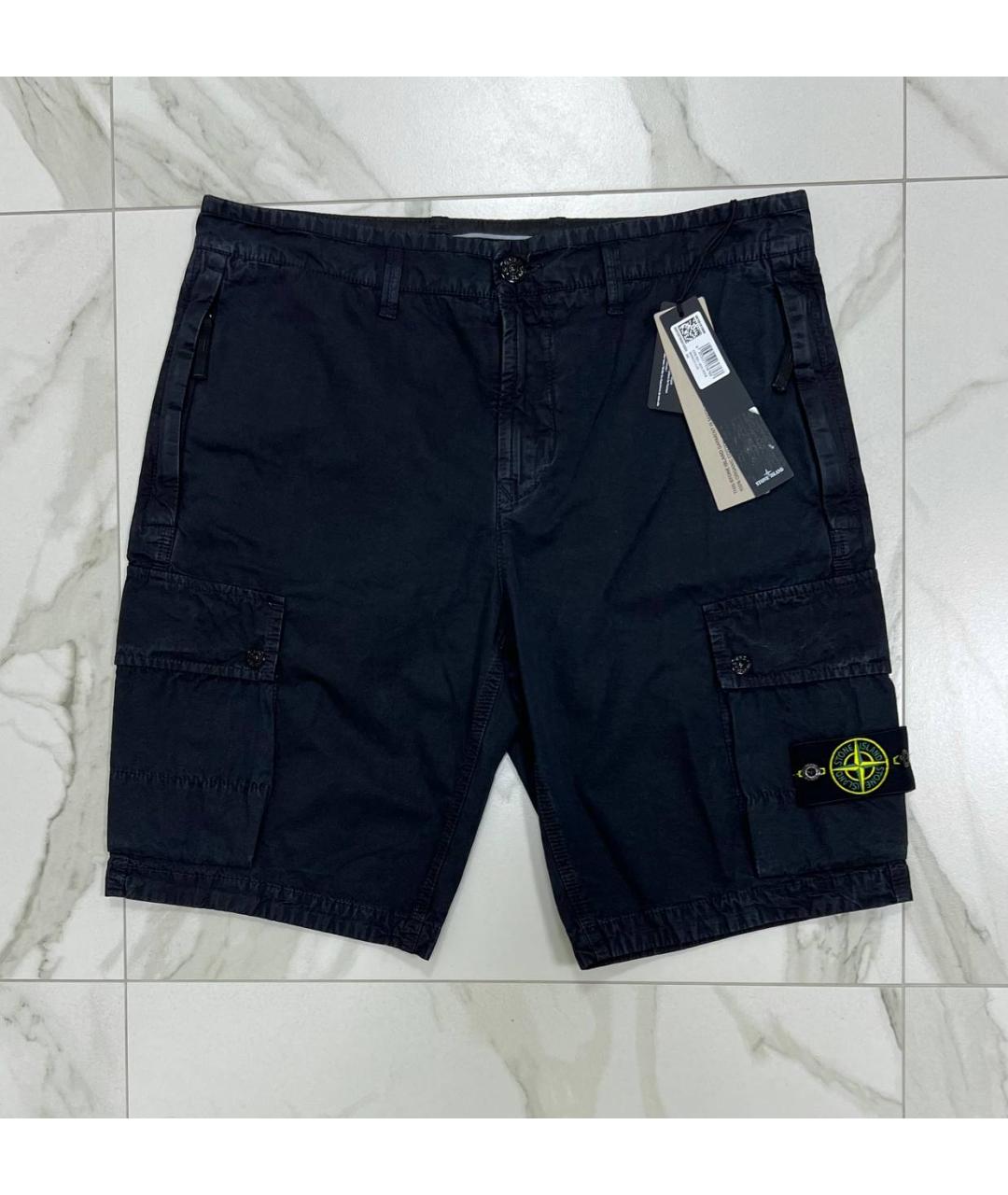 STONE ISLAND Черные шорты, фото 8