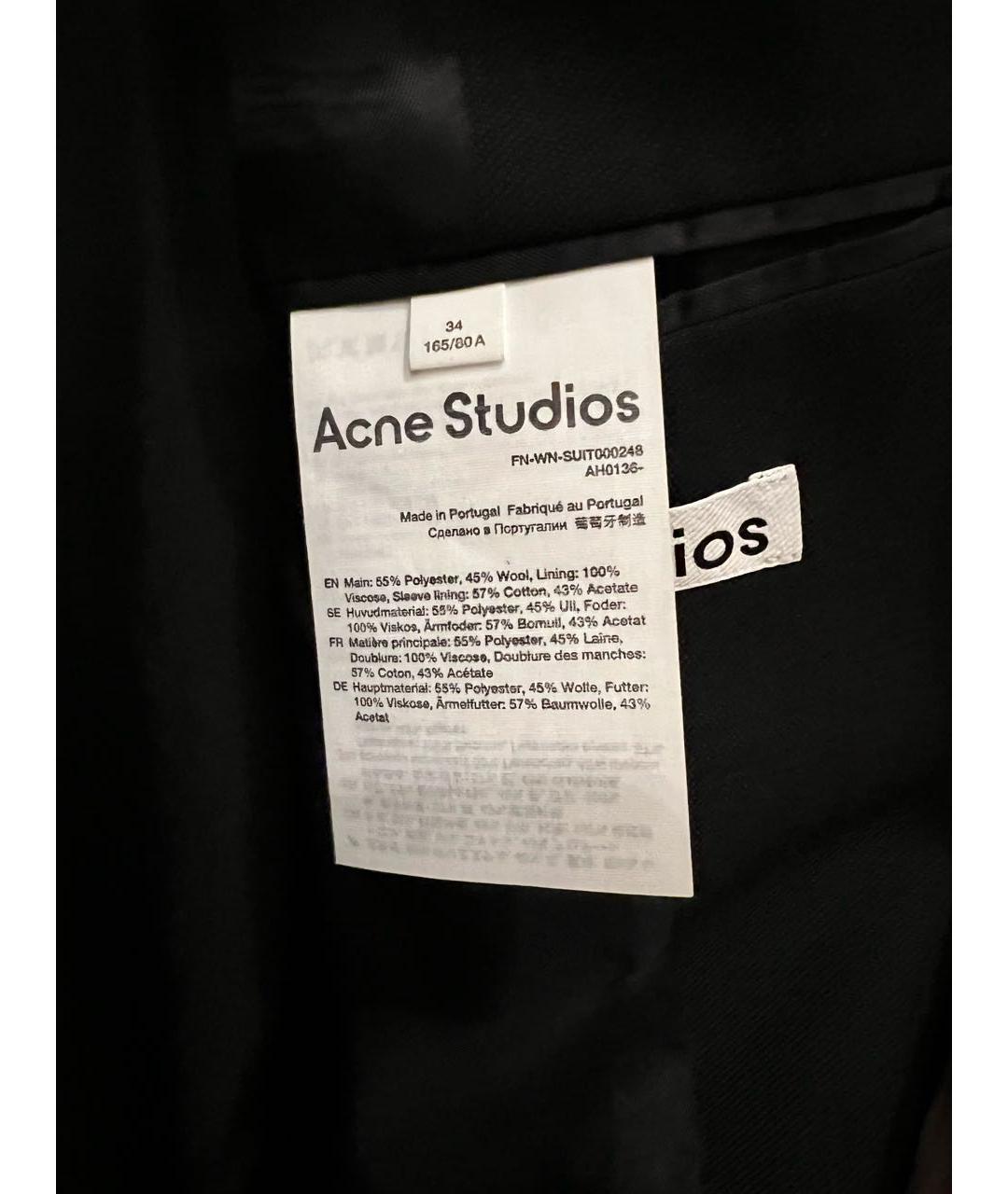 ACNE STUDIOS Черный полиэстеровый жакет/пиджак, фото 5
