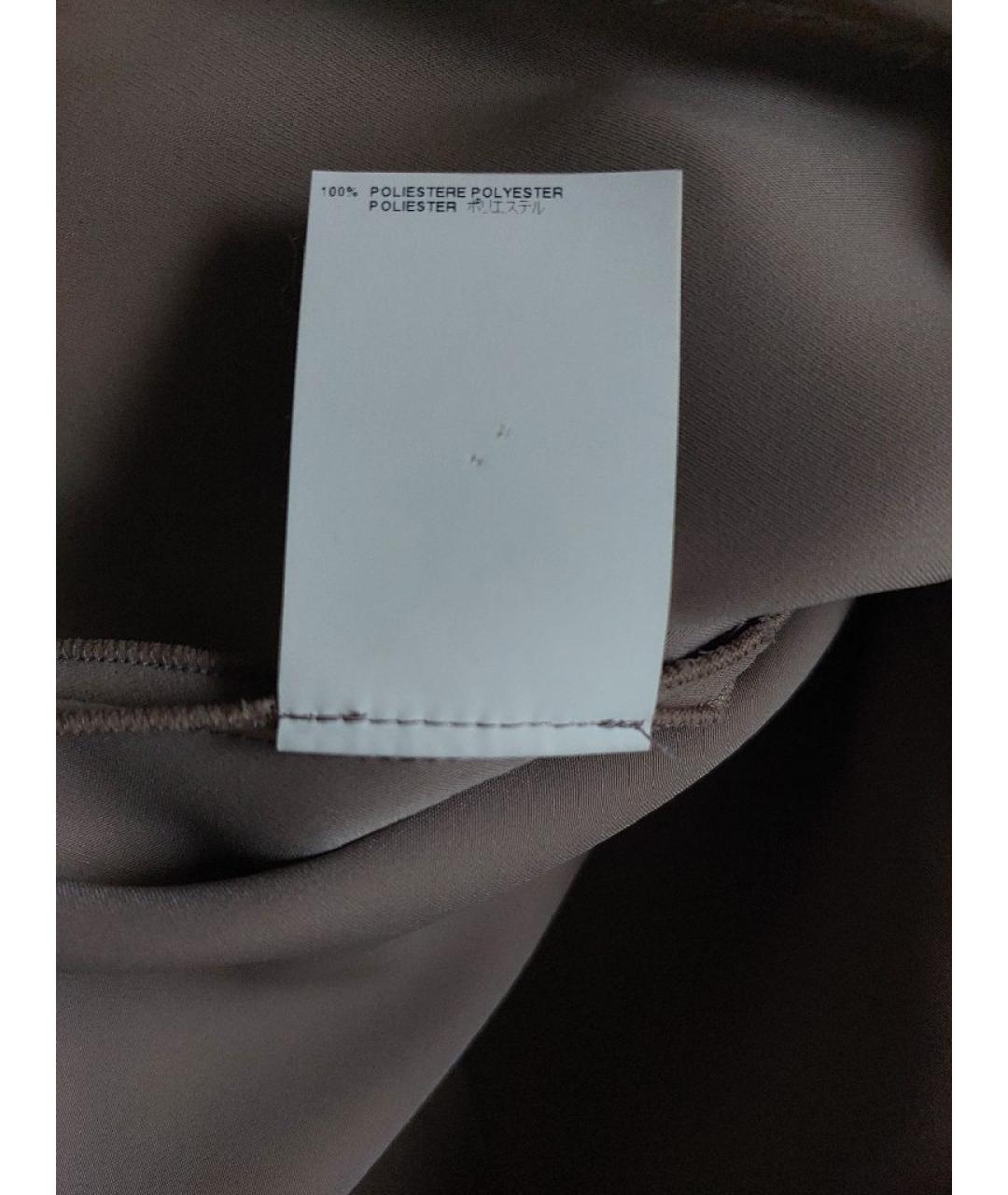 MAISON MARGIELA Бежевое полиэстеровое платье, фото 4