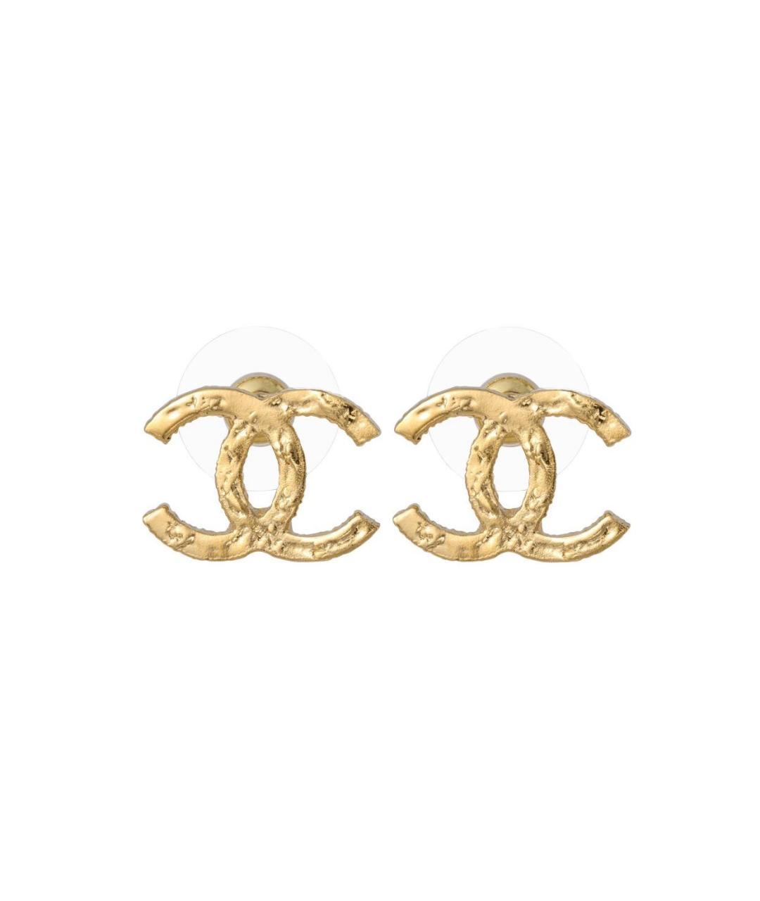 CHANEL Золотые латунные серьги, фото 1