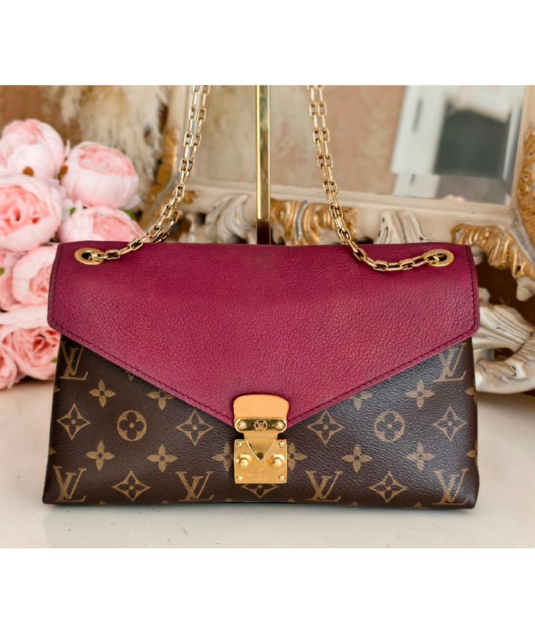 LOUIS VUITTON Бордовая сумка через плечо, фото 2