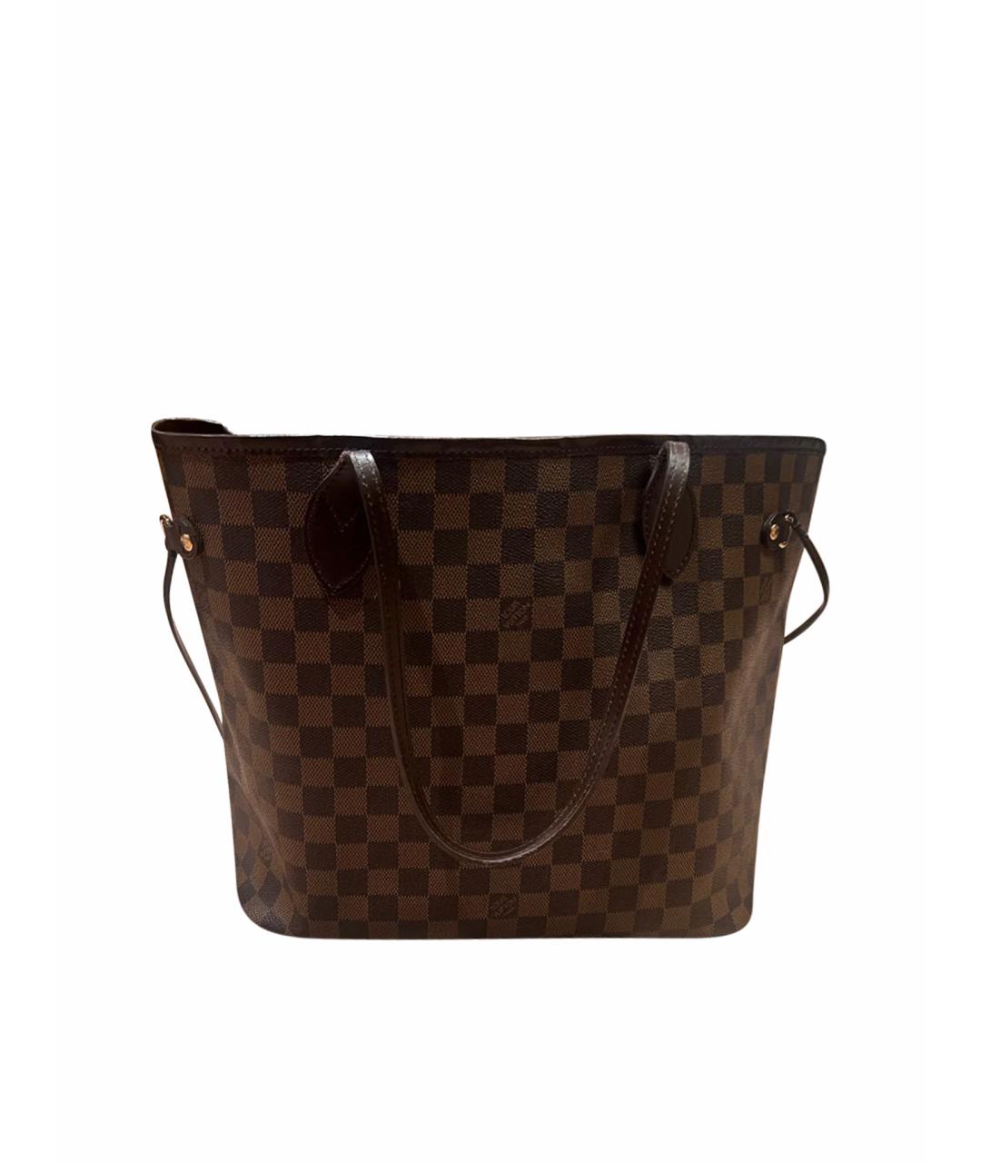LOUIS VUITTON Коричневая кожаная сумка тоут, фото 1