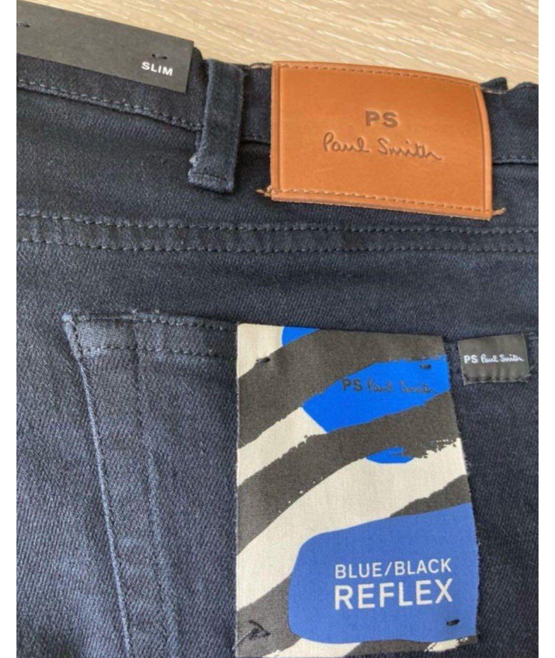 PAUL SMITH Темно-синие хлопковые джинсы скинни, фото 3