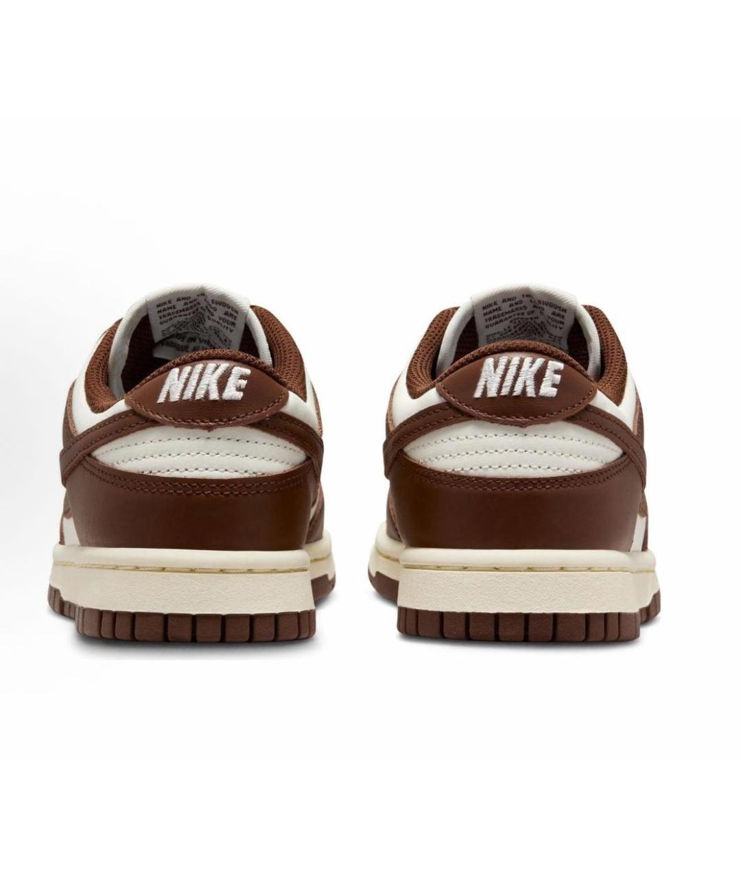 NIKE Коричневые кожаные низкие кроссовки / кеды, фото 4