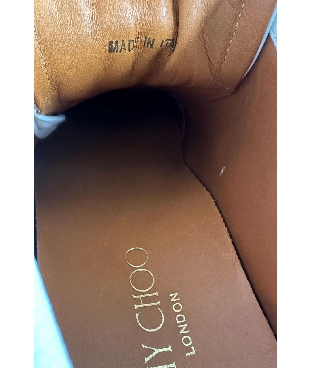 JIMMY CHOO Белые кожаные кеды, фото 8