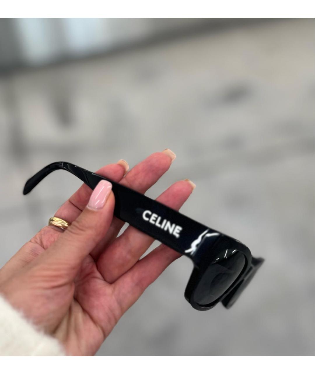 CELINE Черные пластиковые солнцезащитные очки, фото 3