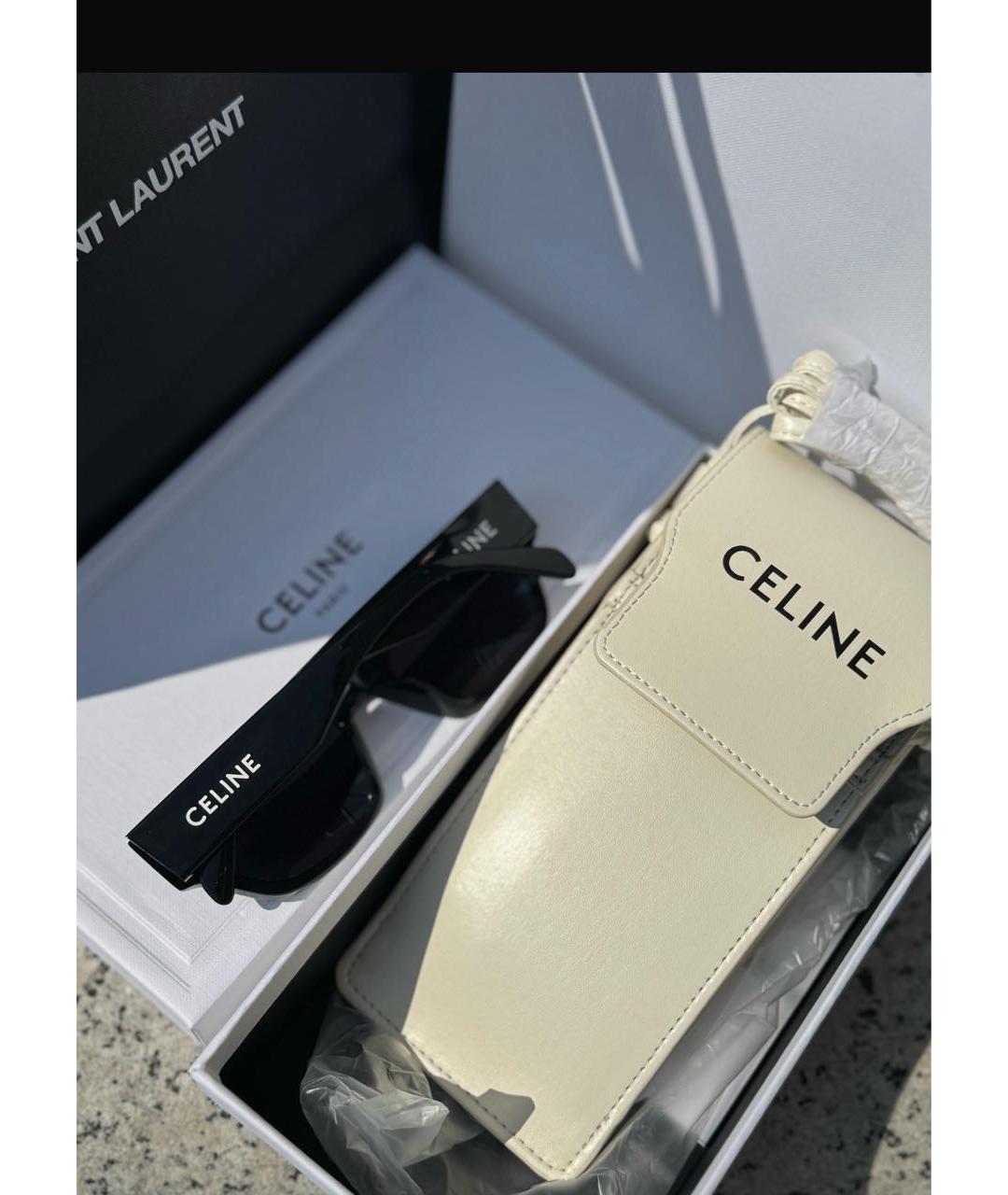 CELINE Черные пластиковые солнцезащитные очки, фото 6