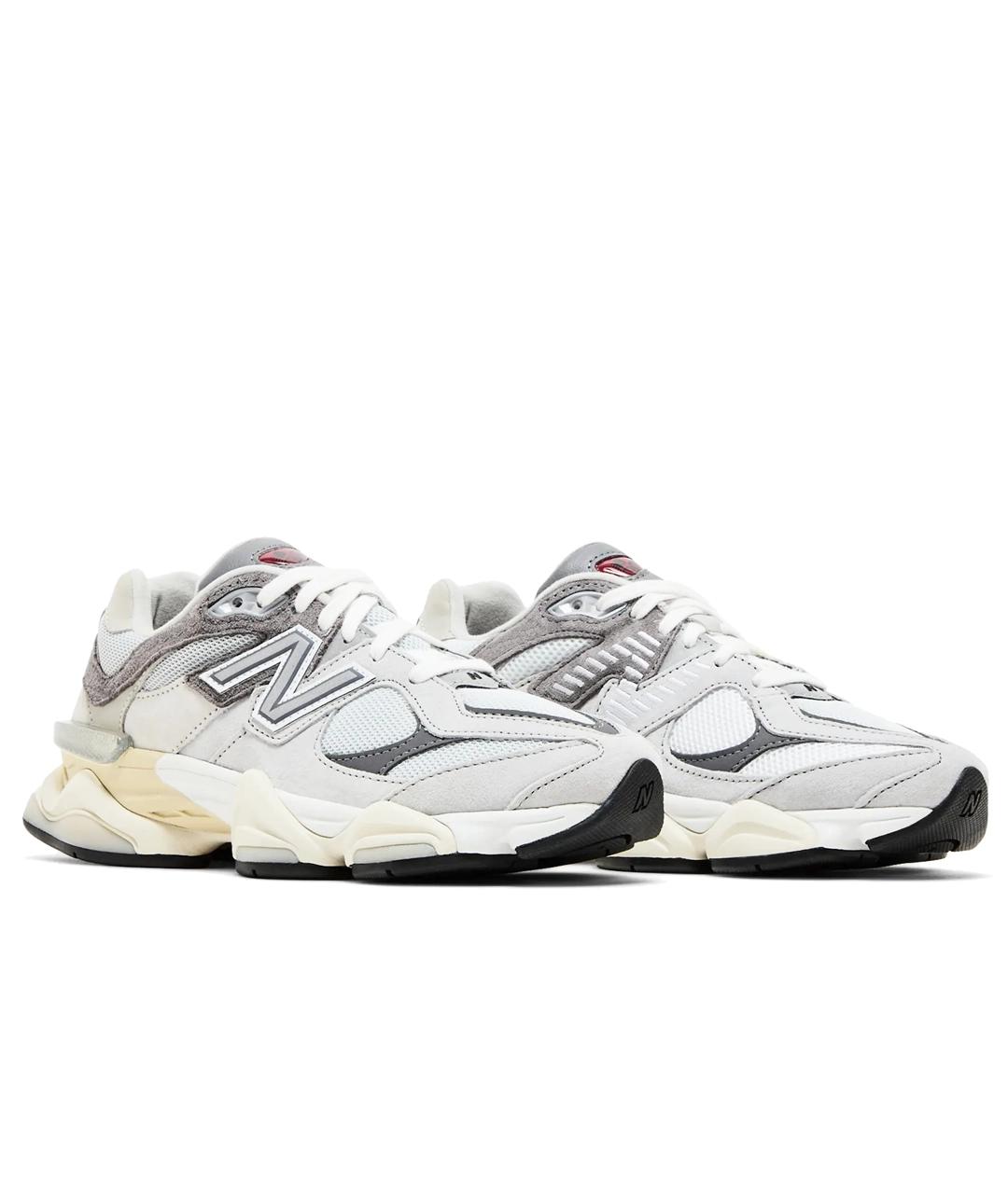 NEW BALANCE Серые кожаные низкие кроссовки / кеды, фото 2