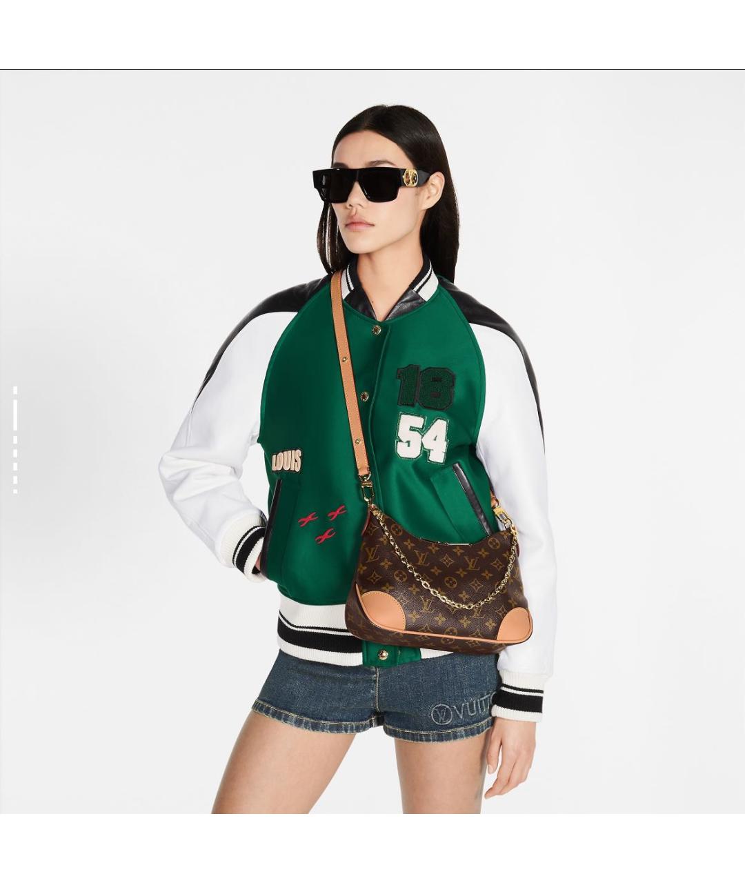 LOUIS VUITTON Коричневая кожаная сумка через плечо, фото 4