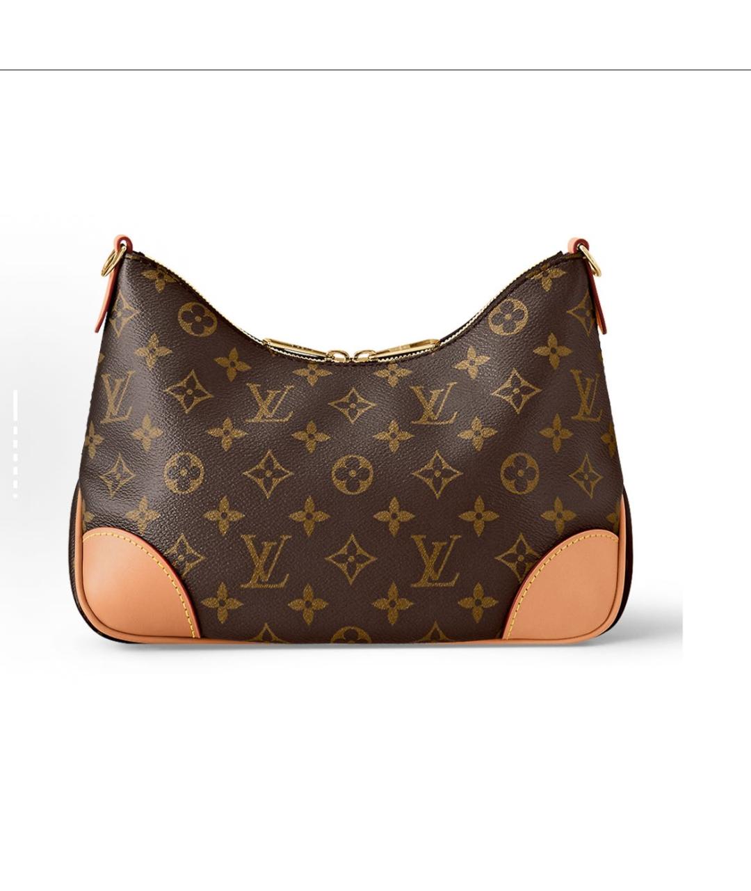 LOUIS VUITTON Коричневая кожаная сумка через плечо, фото 3