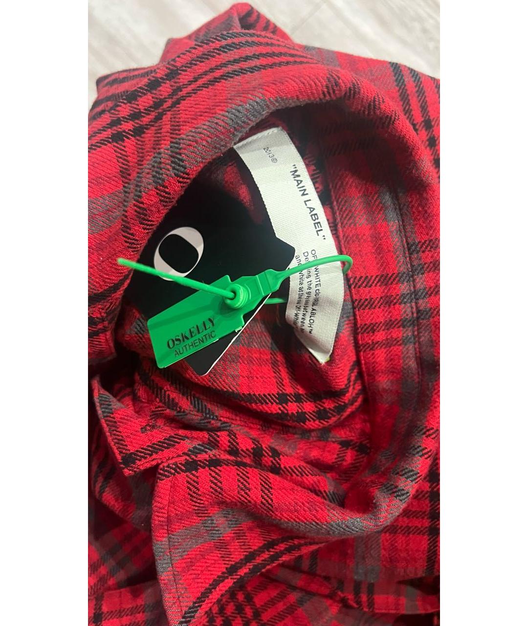 OFF-WHITE Красная хлопковая кэжуал рубашка, фото 6