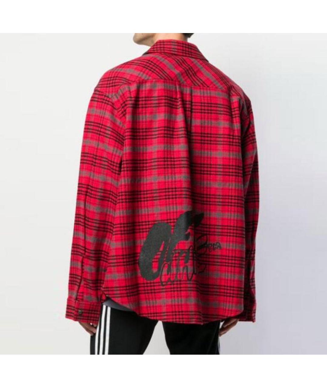 OFF-WHITE Красная хлопковая кэжуал рубашка, фото 4