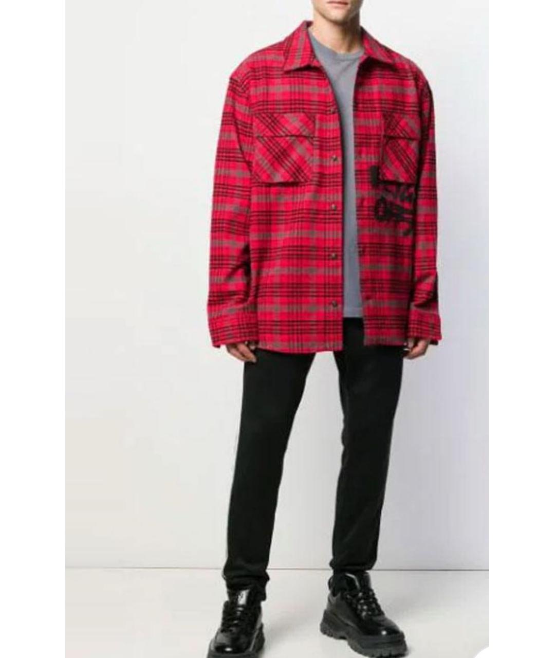 OFF-WHITE Красная хлопковая кэжуал рубашка, фото 2