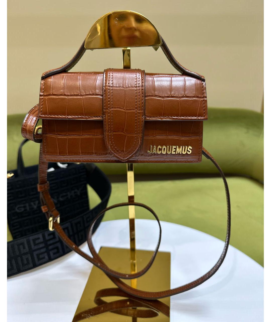 JACQUEMUS Кожаная сумка с короткими ручками, фото 2