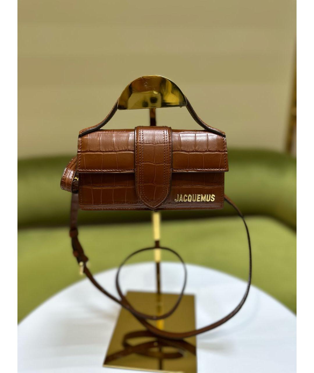 JACQUEMUS Кожаная сумка с короткими ручками, фото 3