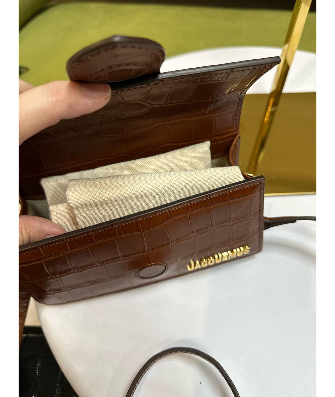 JACQUEMUS Кожаная сумка с короткими ручками, фото 5