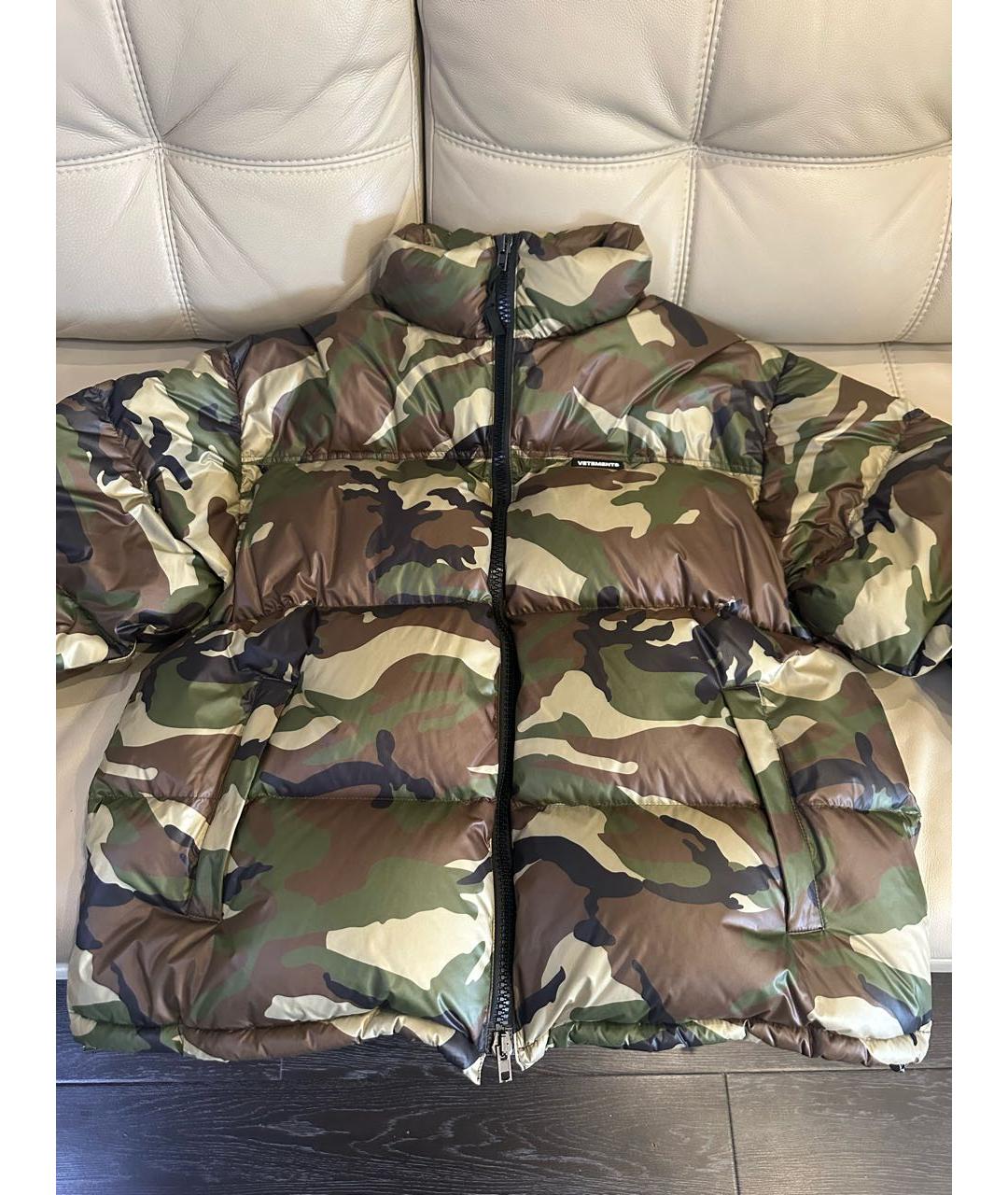 VETEMENTS Зеленый пуховик, фото 2