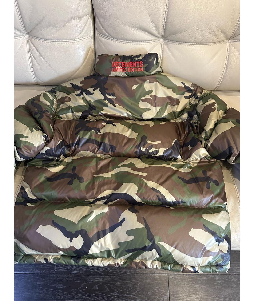 VETEMENTS Зеленый пуховик, фото 3
