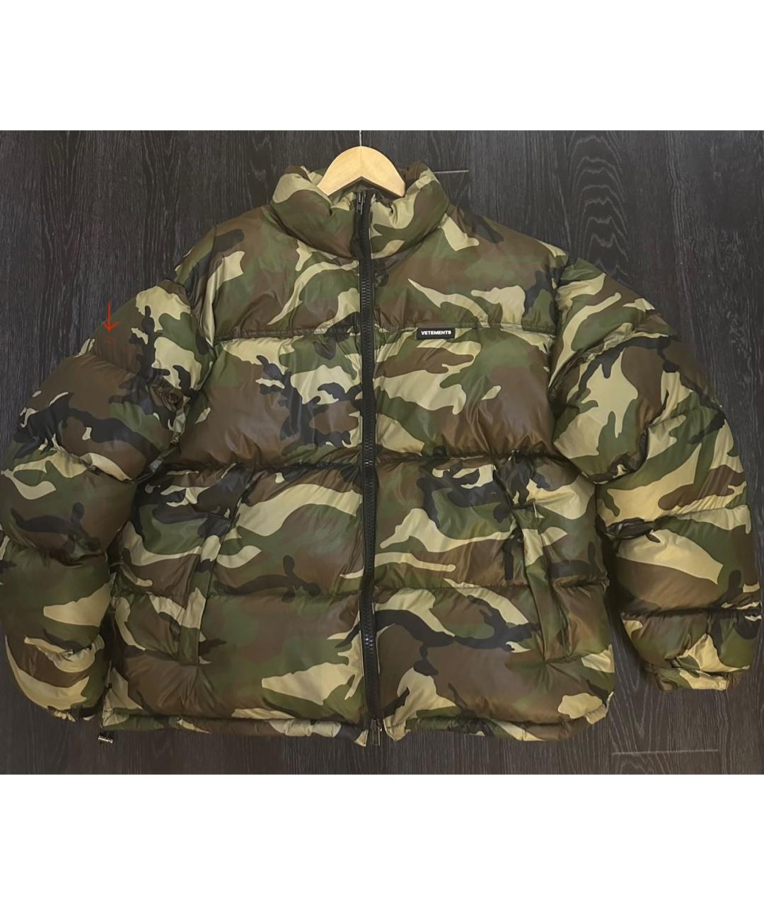 VETEMENTS Зеленый пуховик, фото 6