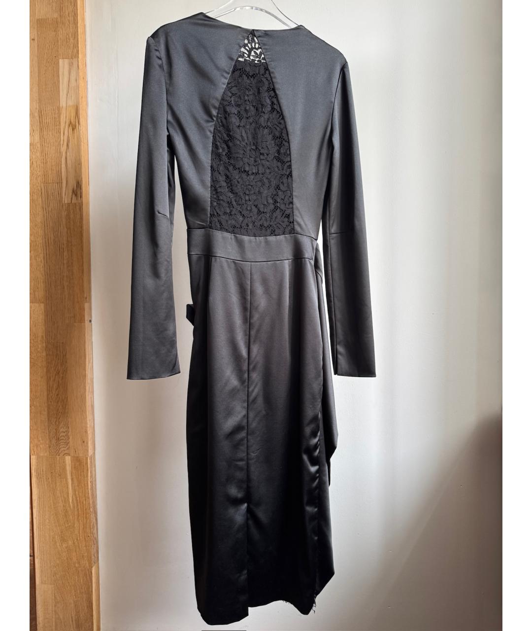 ALEXANDER MCQUEEN Черное шелковое вечернее платье, фото 2