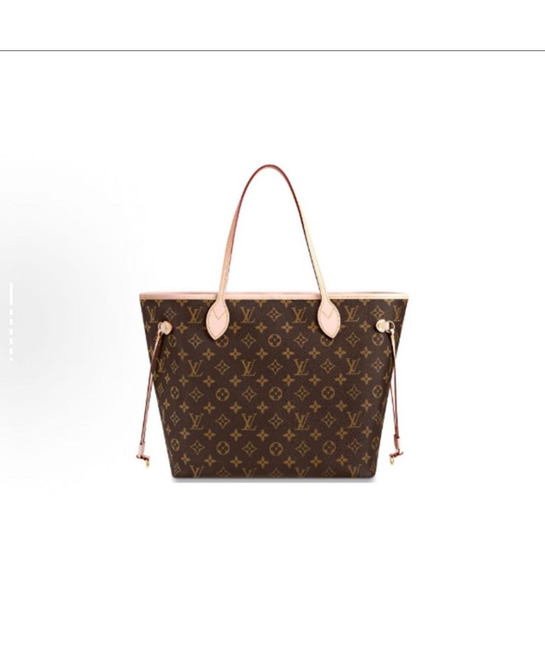 LOUIS VUITTON Коричневая кожаная сумка тоут, фото 2