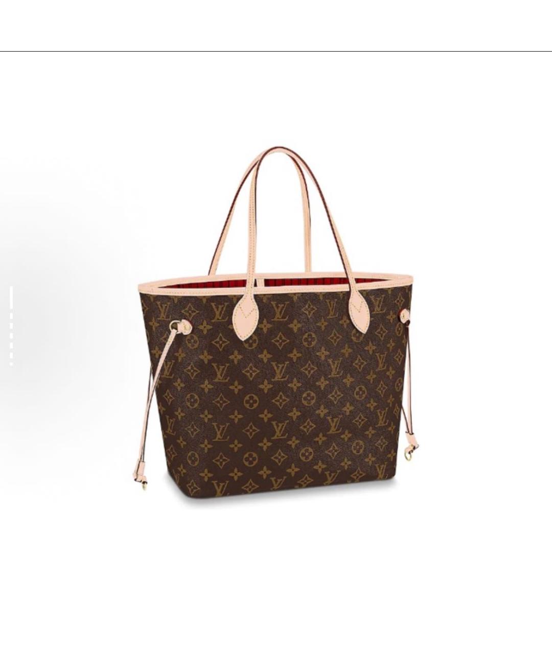 LOUIS VUITTON Коричневая кожаная сумка тоут, фото 3