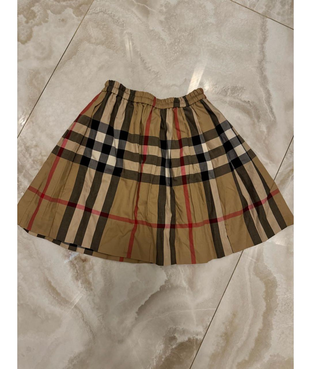 BURBERRY Бежевая хлопковая юбка, фото 5