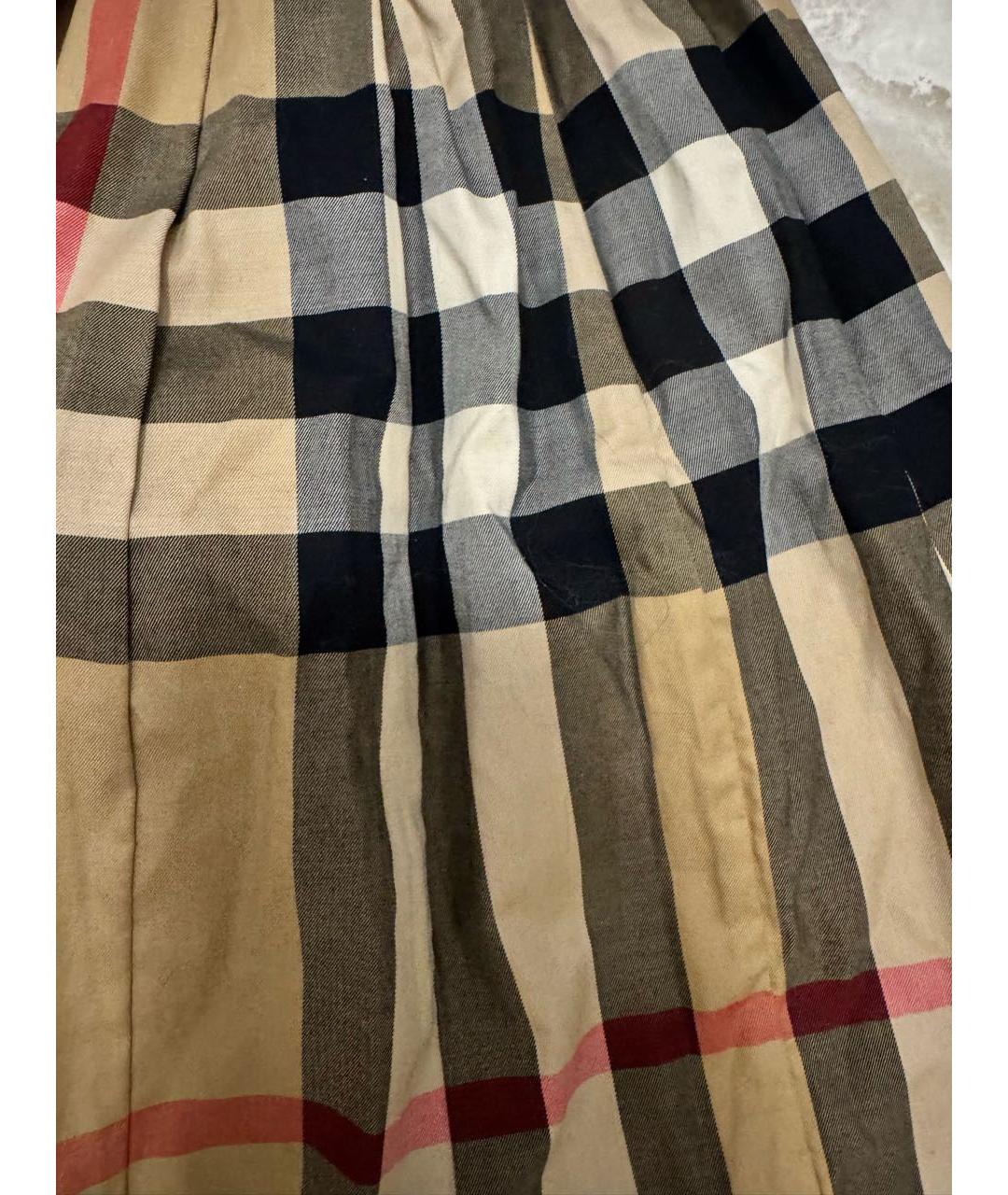 BURBERRY Бежевая хлопковая юбка, фото 3