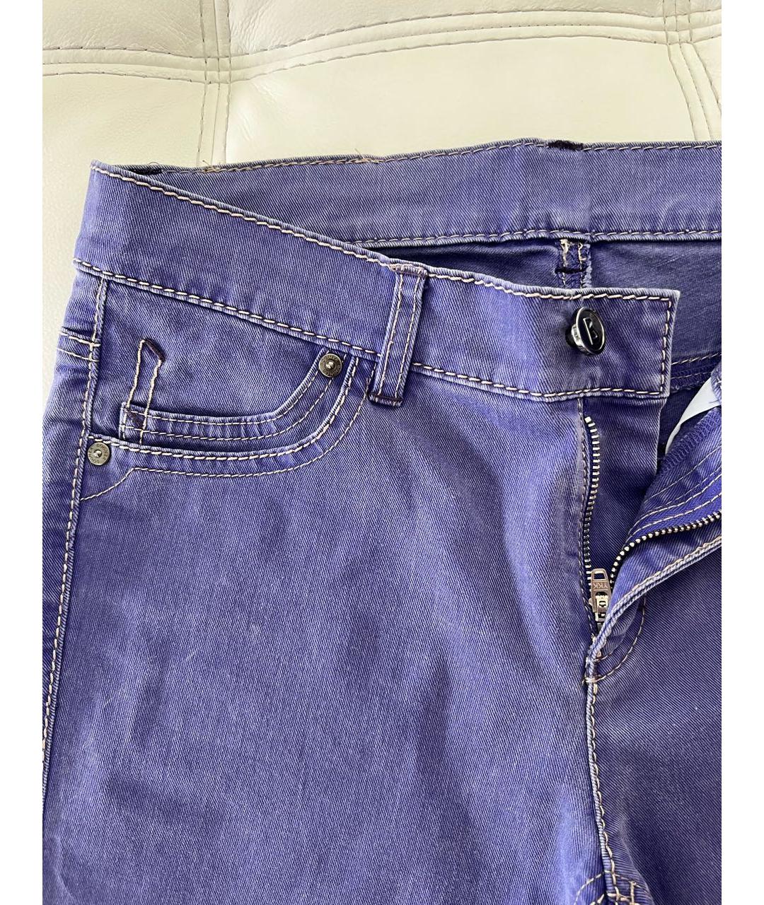 BOGNER Фиолетовые хлопковые прямые джинсы, фото 4