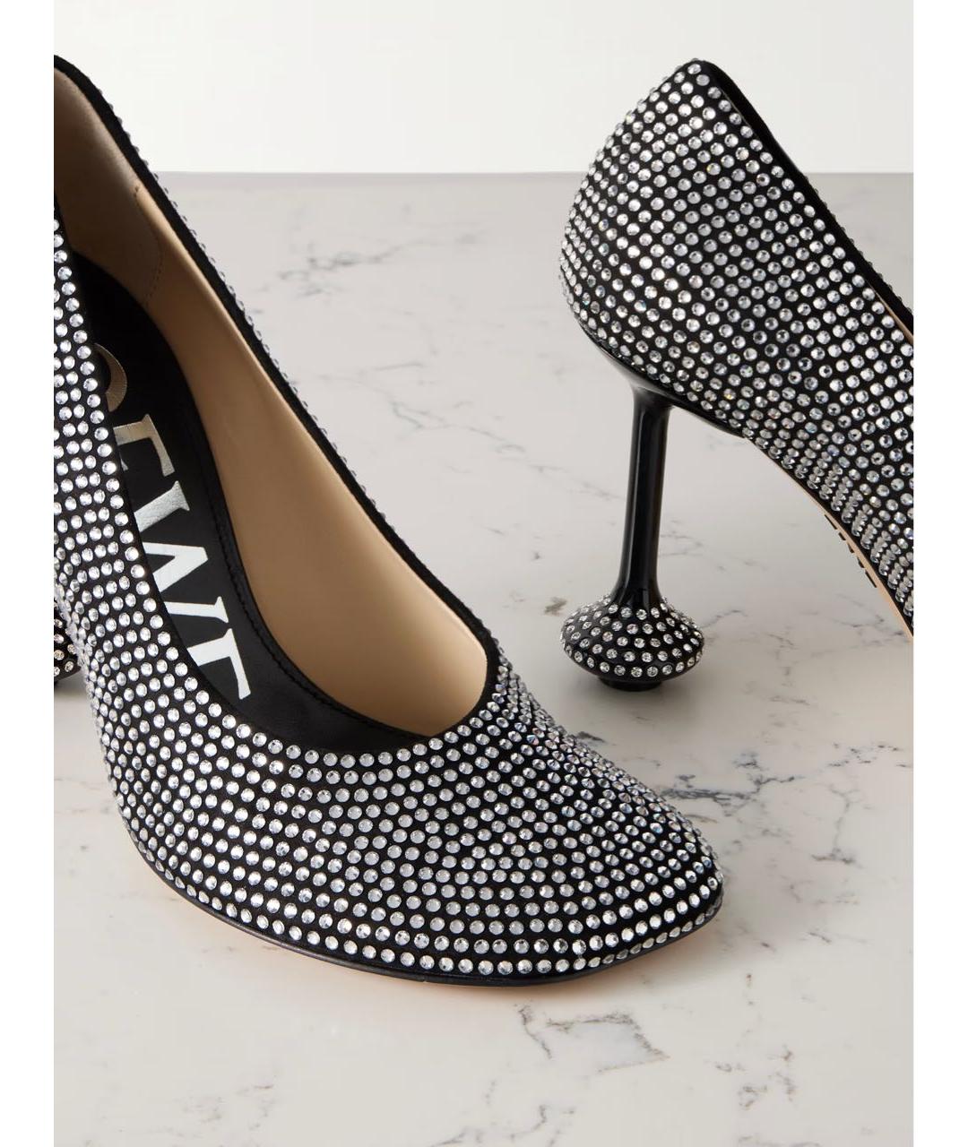 LOEWE Черные замшевые туфли, фото 6