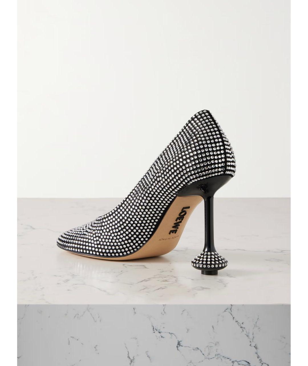 LOEWE Черные замшевые туфли, фото 7