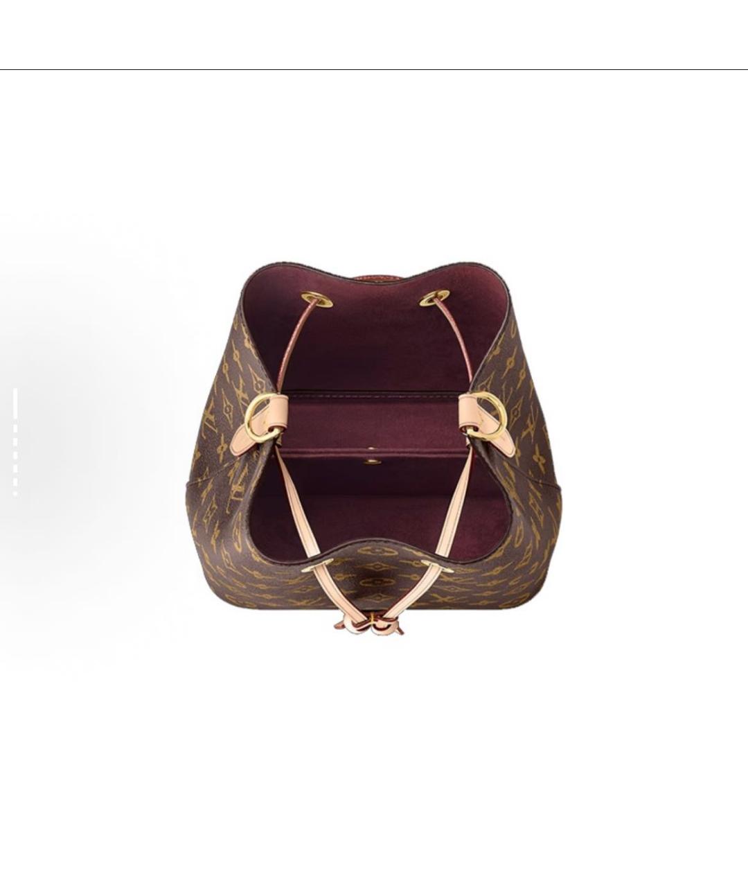 LOUIS VUITTON Коричневая кожаная сумка тоут, фото 3