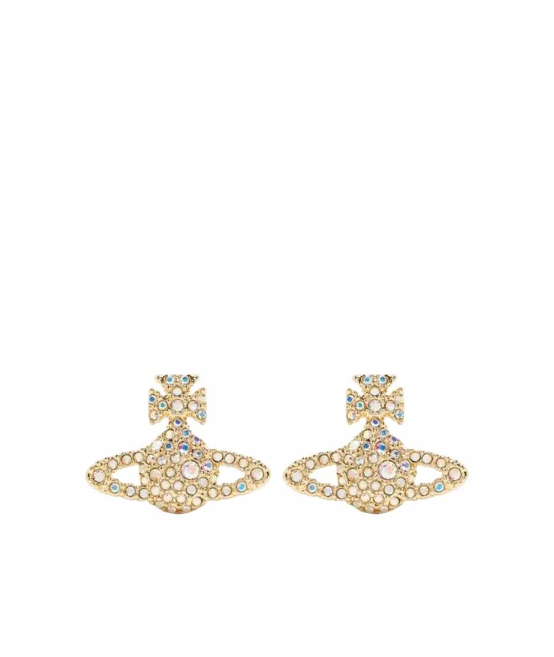 VIVIENNE WESTWOOD Золотые латунные серьги, фото 1