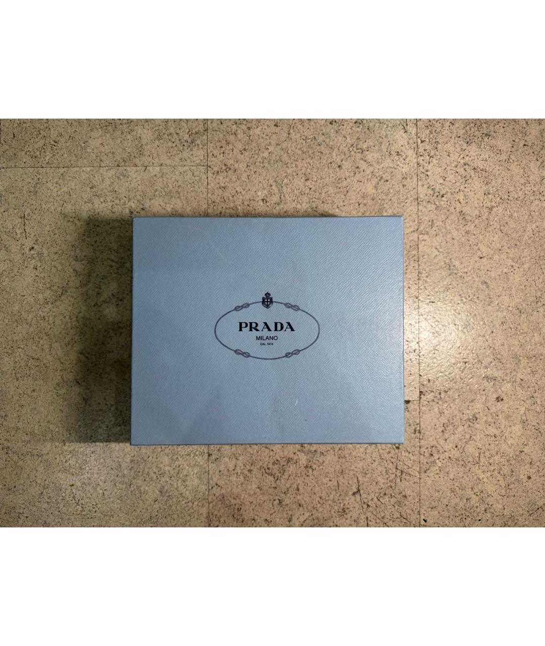 PRADA Черные кожаные кеды, фото 5
