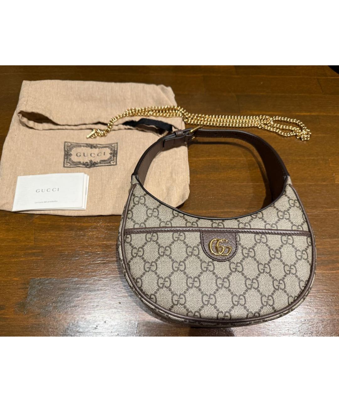 GUCCI Бежевая сумка с короткими ручками, фото 3
