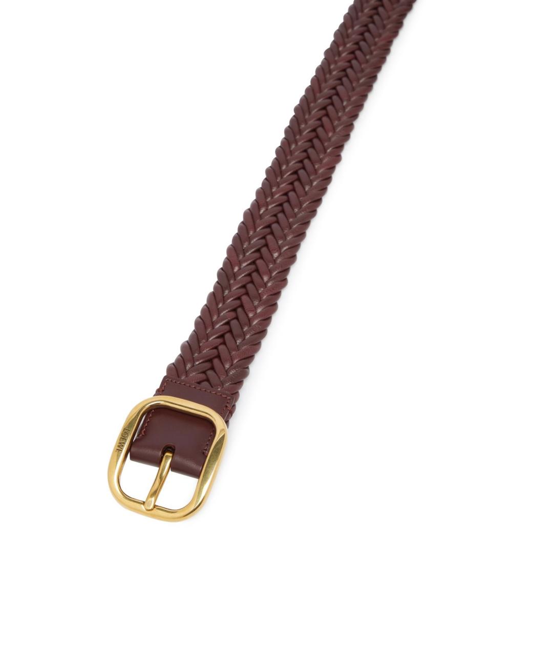 LOEWE Бордовый кожаный ремень, фото 4