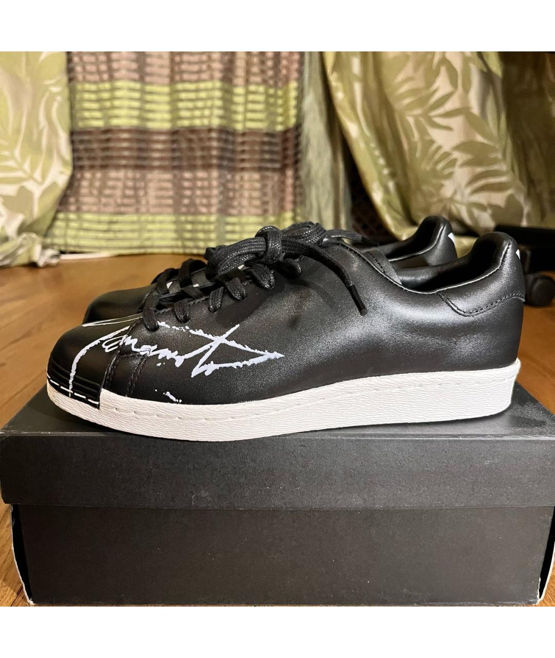 Y-3 Черные кожаные кроссовки, фото 5