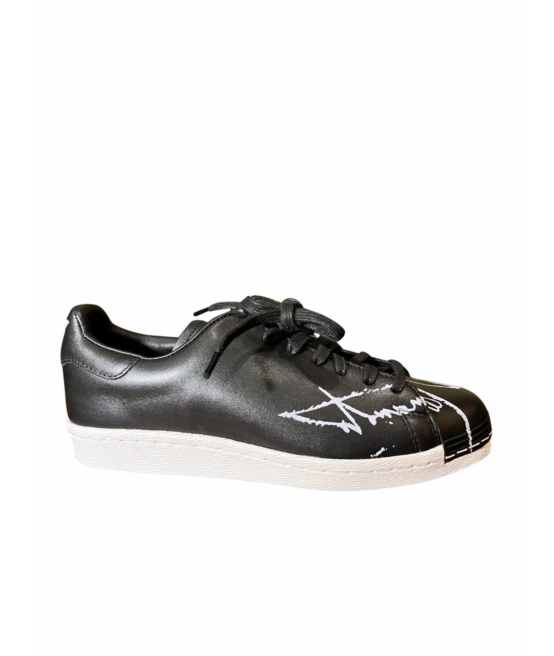 Y-3 Черные кожаные кроссовки, фото 1