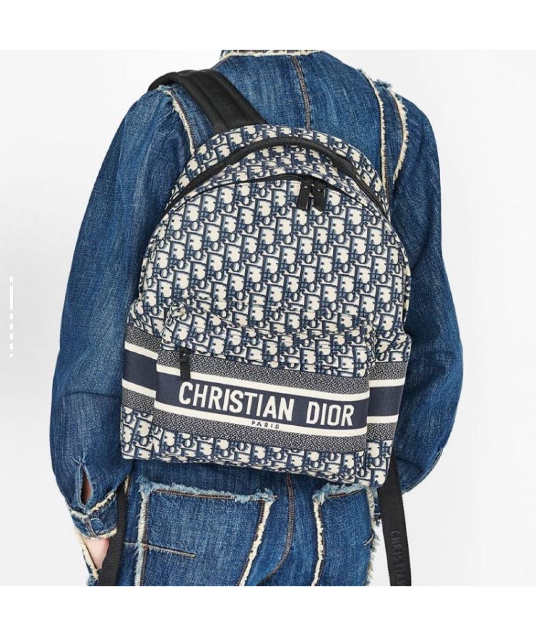 CHRISTIAN DIOR Бежевый кожаный рюкзак, фото 6