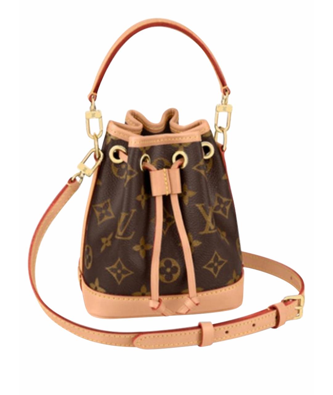 LOUIS VUITTON Коричневая кожаная сумка через плечо, фото 1