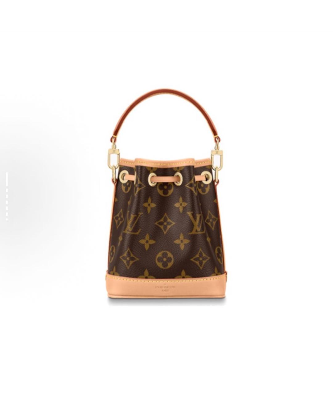 LOUIS VUITTON Коричневая кожаная сумка через плечо, фото 3